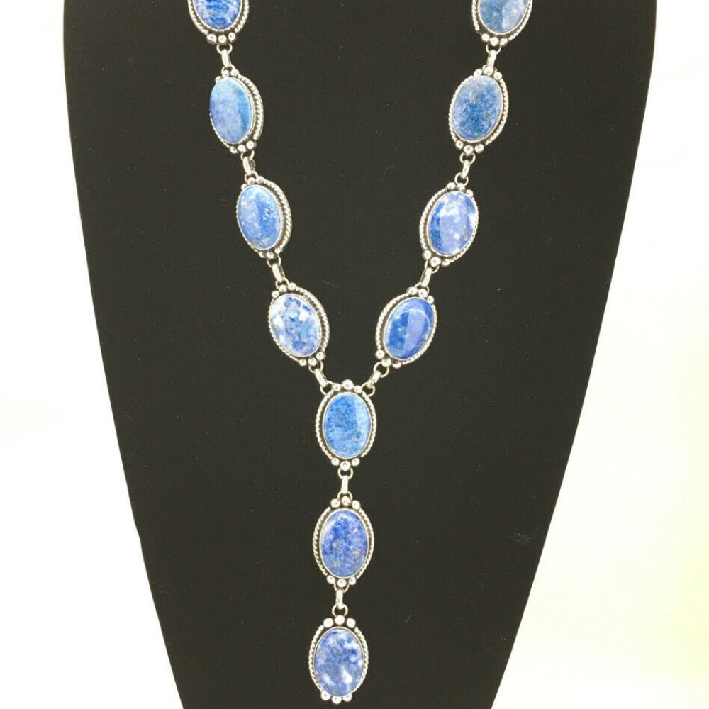Stunning Navajo Sterling Silver Lariat Necklace 24